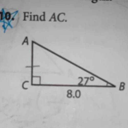 Use the tangent to find the unknown side length