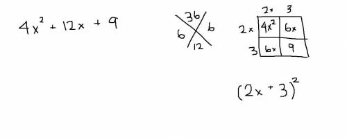 Help pl this is k12!

Which function is equivalent tof(x)=4x2+12x+9?
Question 6 options:
(4x+3)(x+3