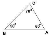 What are the angle measures in triangle ABC?