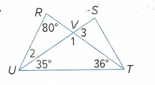 Find the measures of each numbered angles