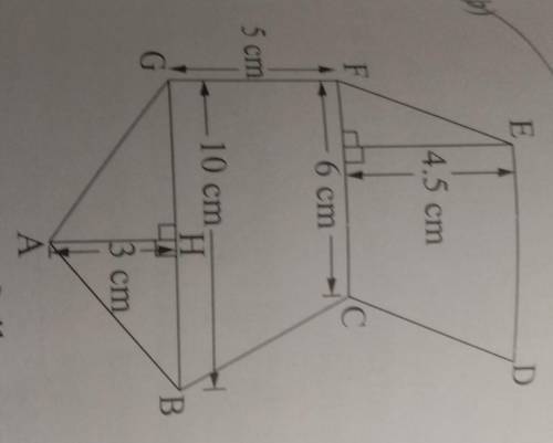 Find the area of given polygons