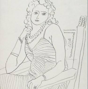 2 elements used in the drawing Henri Matisse, Themes and Variations, Series P, Woman Seated in an A