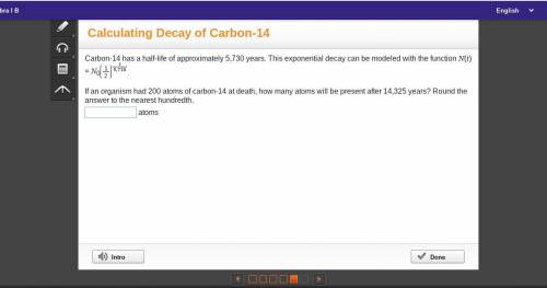 Carbon-14 has a half-life of approximately 5,730 years. This exponential decay can be modeled with