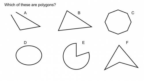 Which of these are polygons?