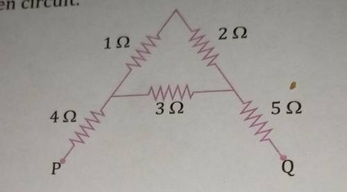 Calculate the resistance between p and q in the given circuit
