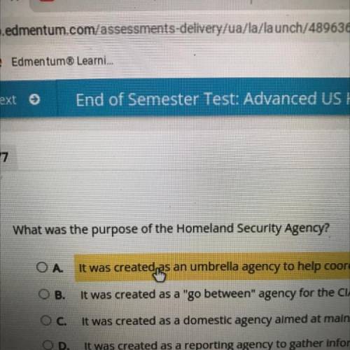 What was the purpose of the Homeland Security Agency?please
