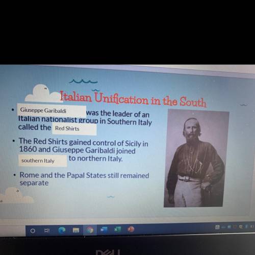 Where is giuseppe garibaldi from and what was his job according to the info on this image below!