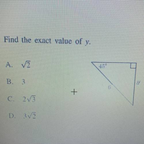 Find the exact value of y.