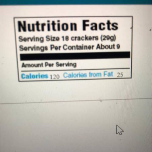 For the food described find what percent of total calories is from fat. If necessary round to the n