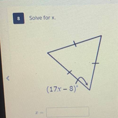 Solve for x.
Geometry