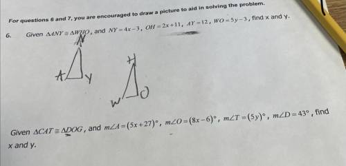 How do i solve this for x and y???