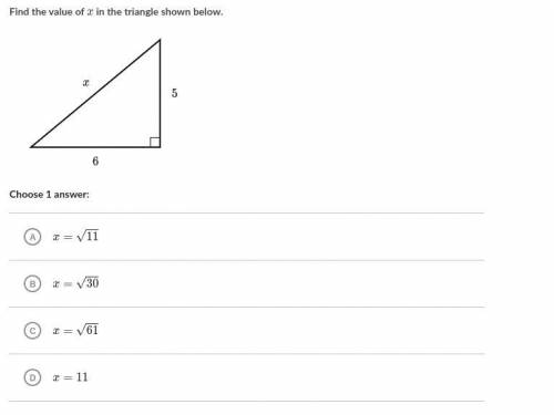 Whats the answer to this 8 grade problem. Find the value of x shown below?