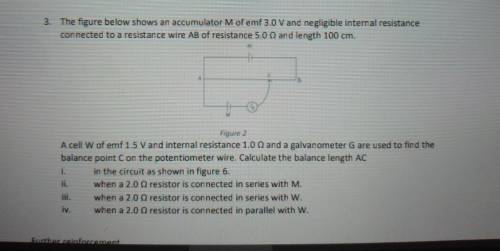 Calculate the balance length AC

i) in the circuit as shown in the pictureii) when a 2.0 resistor