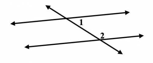 Name the special angle relationship between ∠ 1 and ∠ 2.

1. Alternate Exterior
2. Alternate Inter