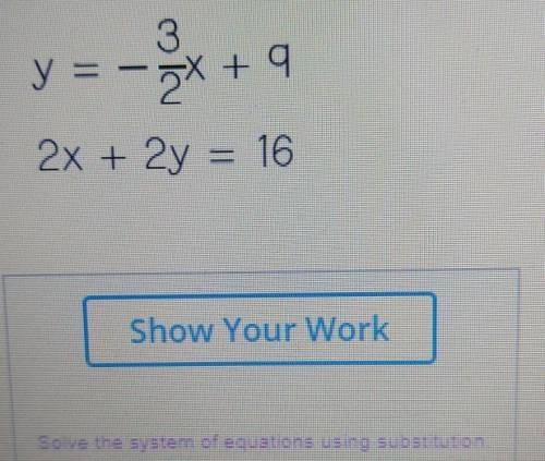 Please help me and please do step by step please use substitution to solve it