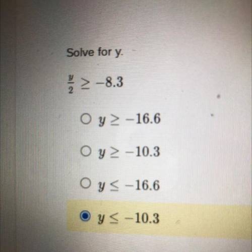 Solve for y please help