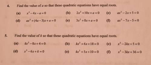Please can someone help with 4d, 5c and 5f? I'm so confused.