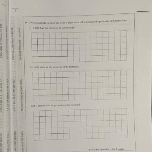 Give an example to show that when a piece is cut off a rectangle the perimeter of the new shape

(