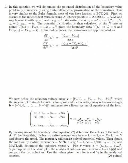 In this question we will determine the potential distribution of the boundary value

problem (2) n