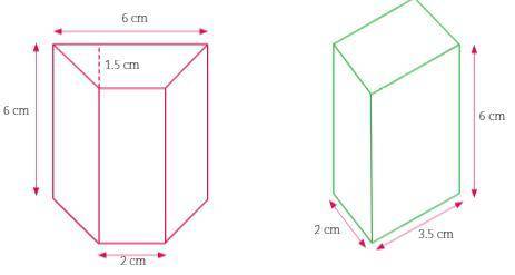 Espanol: Si estos prismas se sumergen en agua, ¿cuál hará subir más el nivel? English:If these pris