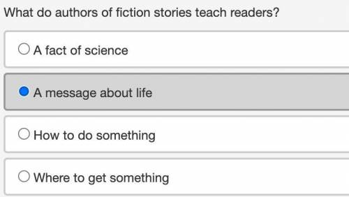 What do authors of fiction stories teach readers? (100 POINTS) PLSSS HURRYY