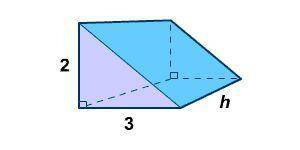 HURRY! 30 POINTS! The prism below has a volume of 21 cubic units. The base is a right triangle with