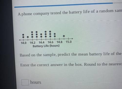 A phone company tested the battery life of a random sample of 20 of its newest model phones. The do