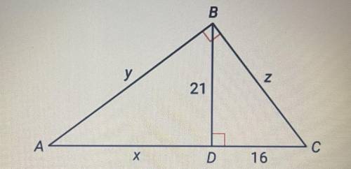 Find the values of X,Y and Z