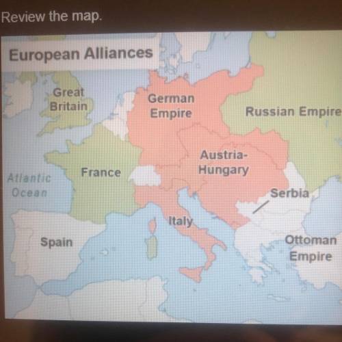 (PLEASE HELP GIVING BRAINLIST AND I NEED TO PASS) Review the map.

What alliance was formed by the