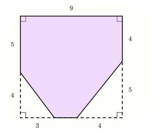The following shape has 222 pairs of parallel sides.
What is the area of the shape?