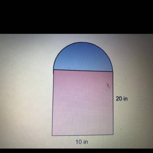 20 in

10 in
1) The figure shown is a rectangle topped by a semicircle. Find the perimeter of the