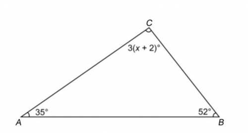 I REALLY NEED HELP!! Triangle ABC has angle measures as shown below. Using the information in the d