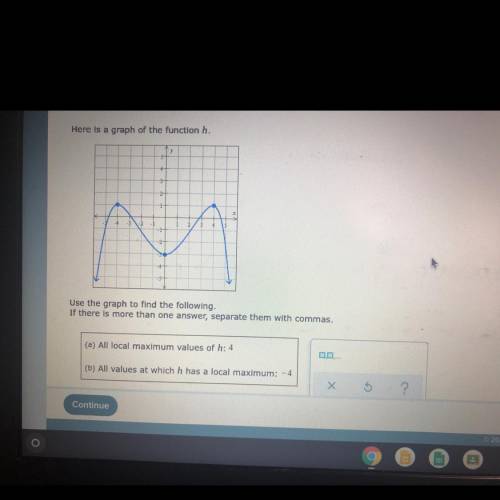 IM REALLY BEGGING YOU HELP ME PLEASE PLEASE Here is a graph of the function h