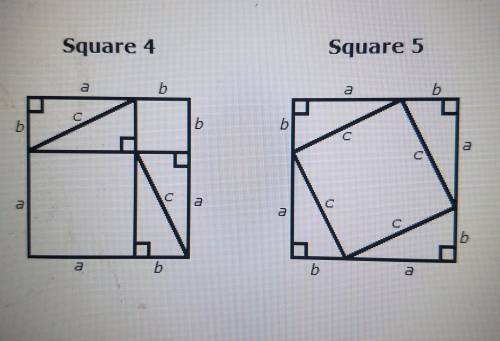 Part B- Using squares 1, 2, and 3, and eight copies of the original triangle, you can create square