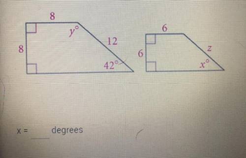 The polygons are similar. Find the value of X. If your answer is not a whole number, write your ans