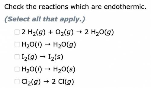 Endothermic reactions