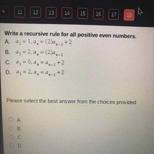 Write a recursive rule for all positive even numbers