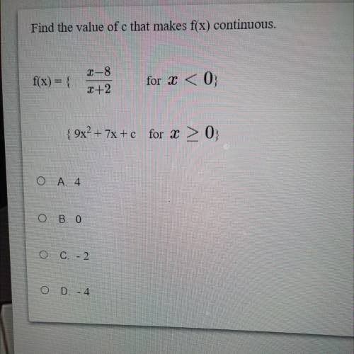 Find the value of x that makes f(x) continuous