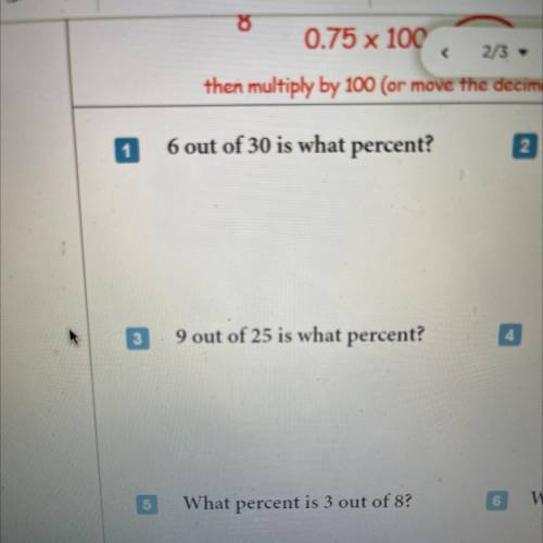 6 out of 30 is what percent