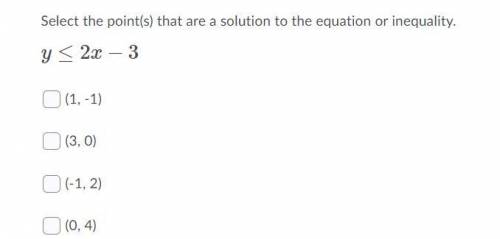 How do I find the point(s) that are a solution to the equation or inequality?