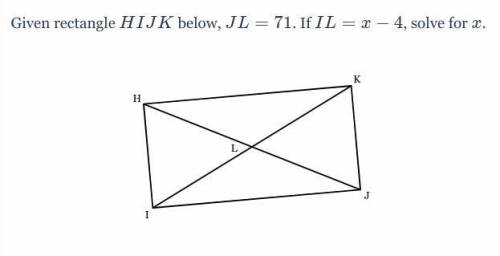 If given rectangle solve for x