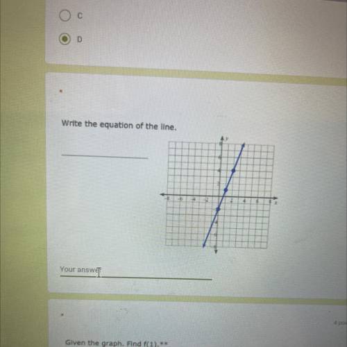 Write the equation of the line