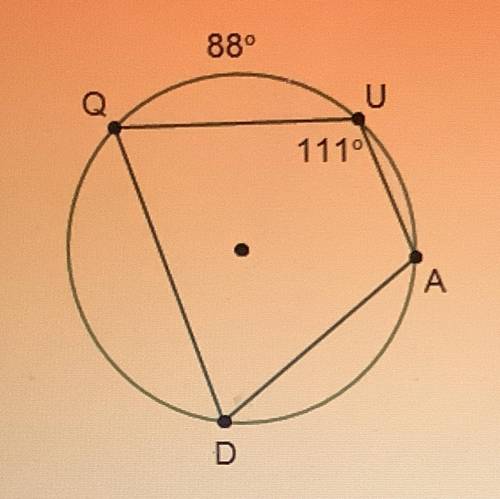 What is the measure of LQDA?
OA. 44°
O B. 50°
OC. 69°
OD.138