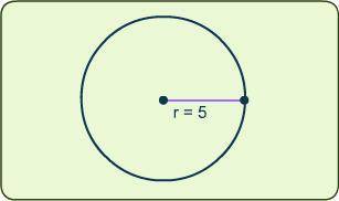 Select the correct answer.

What is the circumference of this circle?
A. 
25π
B. 
50π
C. 
5π
D. 
1