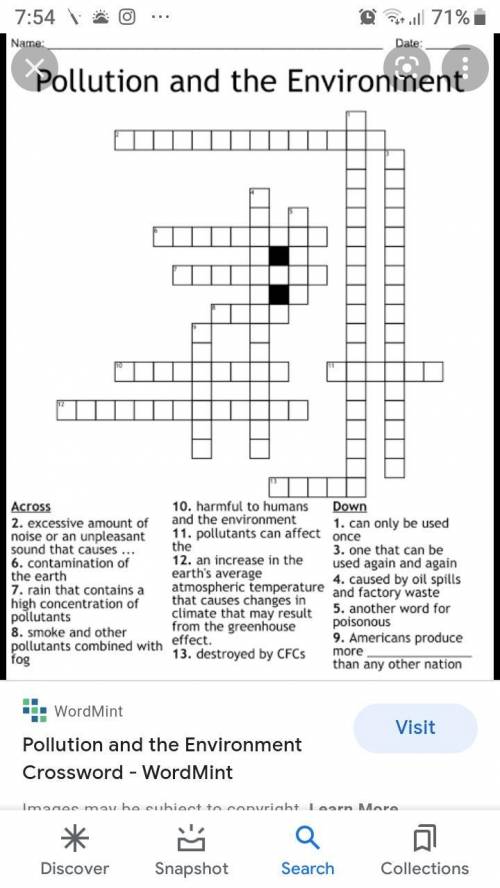 I wanted the answers of this crossword puzzle