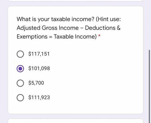 You have a gross income of $117,151 and are filing your tax return singly. You claim one exemption