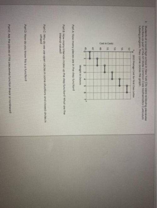 students at a local high school in New York City were reviewing piecewise functions as part of the